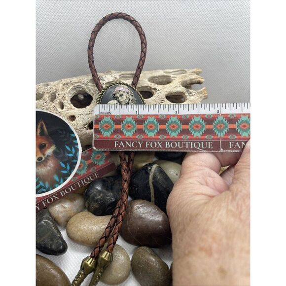 Valentine Til Death Do Us Part Sugar Skull Mexican Bolo Tie Skeleton Mens Women - Picture 13 of 15